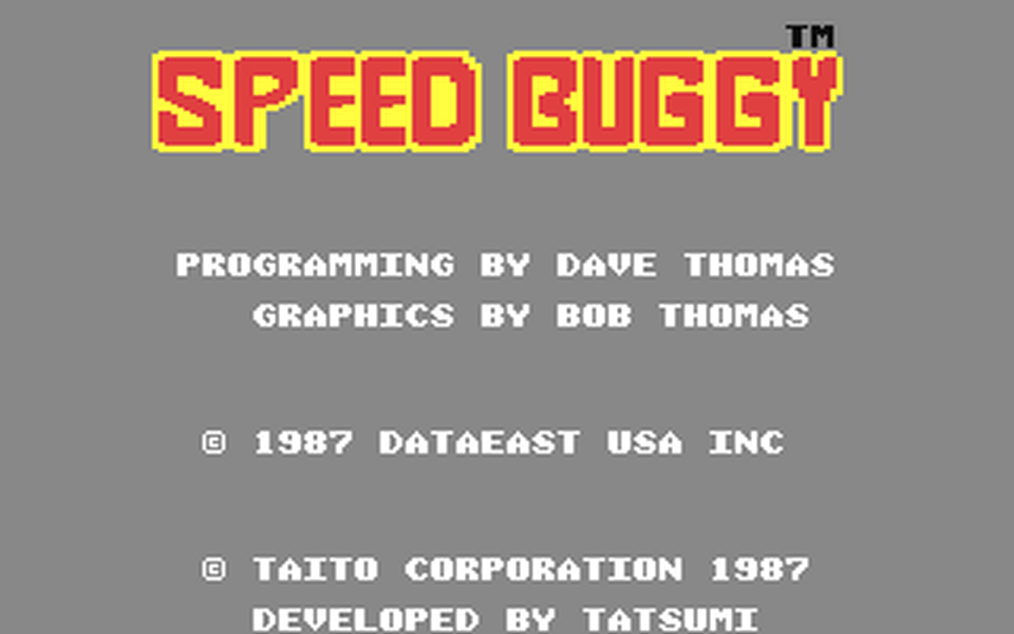 C64 GameBase Speed_Buggy Data_East 1987