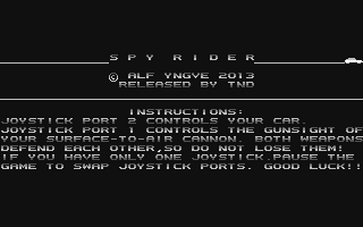 C64 GameBase Spy_Rider (Created_with_SEUCK) 2013