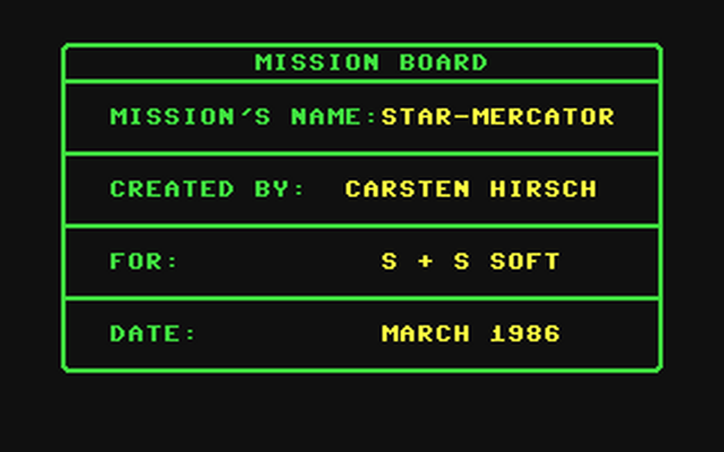 C64 GameBase Star-Mercator S+S_Soft_Vertriebs_GmbH 1986