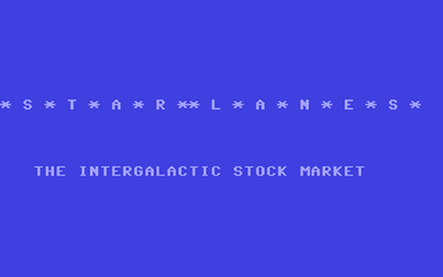 C64 GameBase Star_Lanes (Public_Domain)