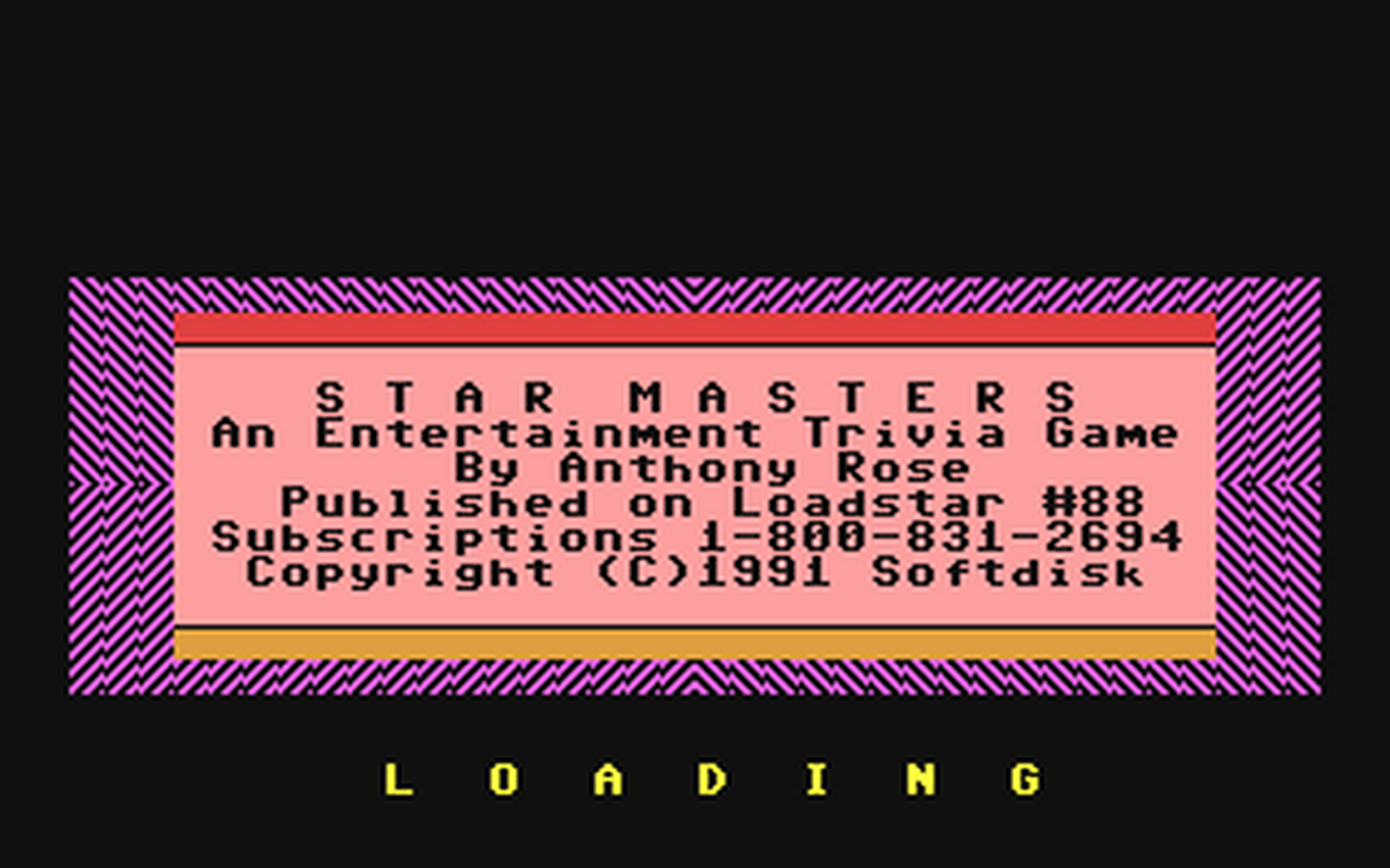 C64 GameBase Star_Masters Loadstar/Softdisk_Publishing,_Inc. 1991