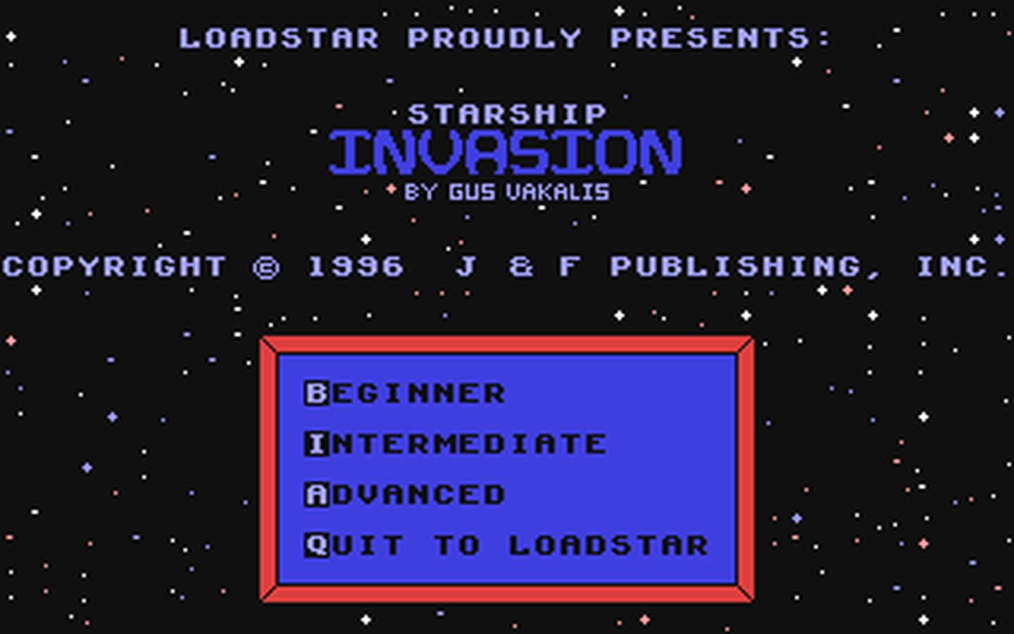 C64 GameBase Starship_Invasion Loadstar/J_&_F_Publishing,_Inc. 1996