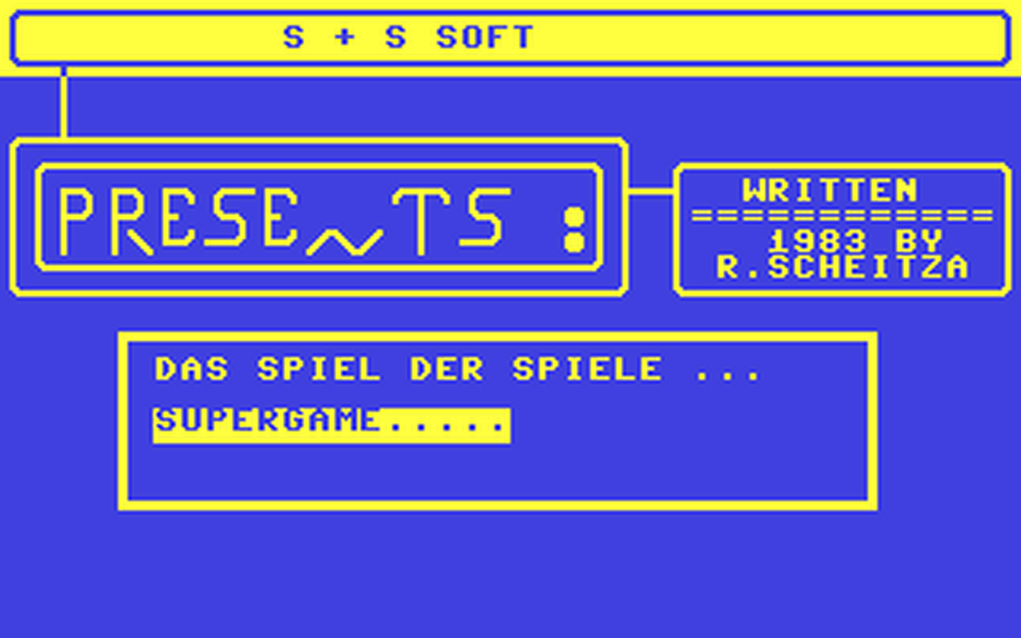 C64 GameBase Supergame S+S_Soft_Vertriebs_GmbH 1983
