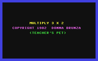 C64 GameBase Teacher's_Pet_-_Multiply_3x2 Teacher's_Pet_Math_Software 1983