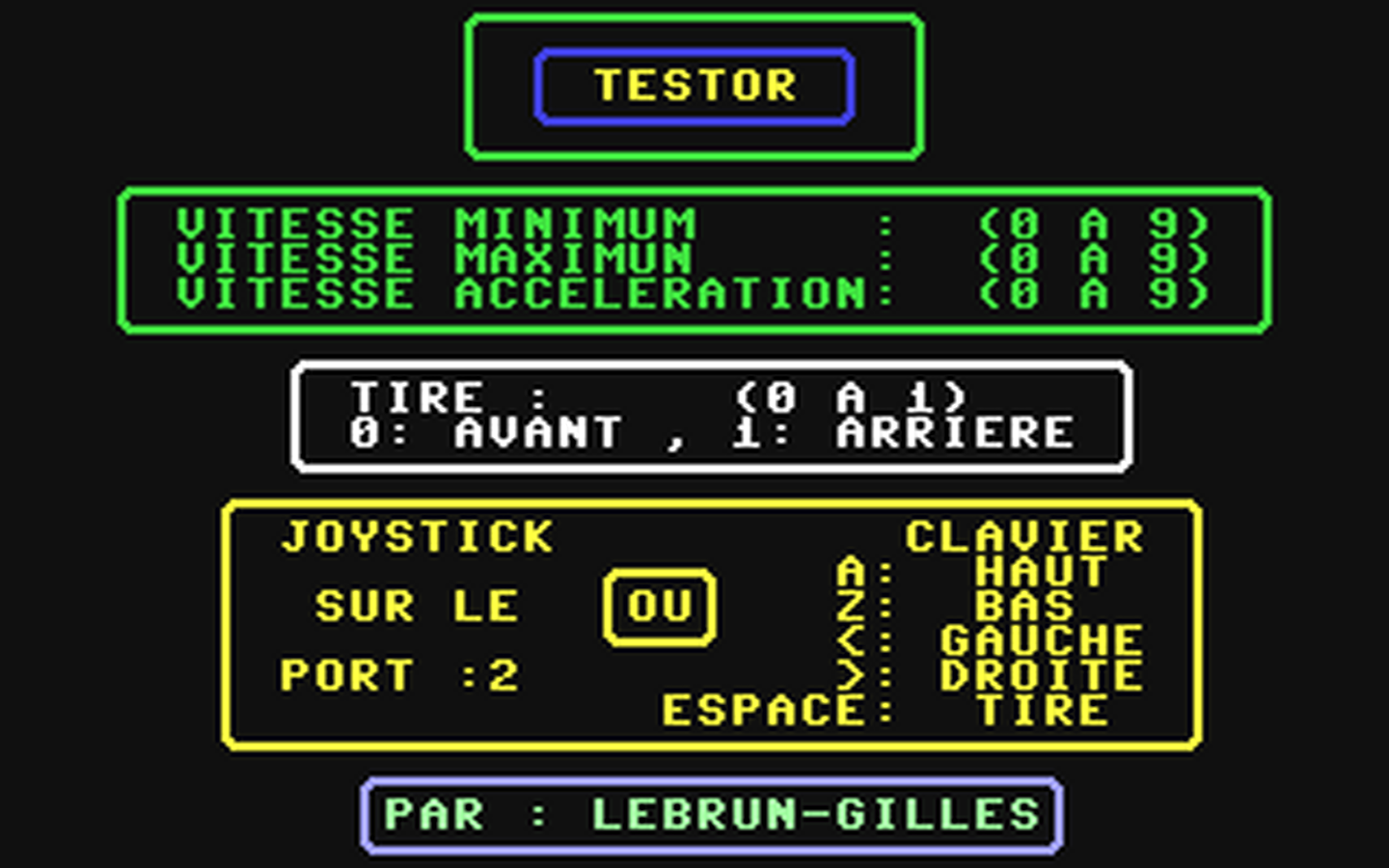 C64 GameBase Testor Hebdogiciel 1985