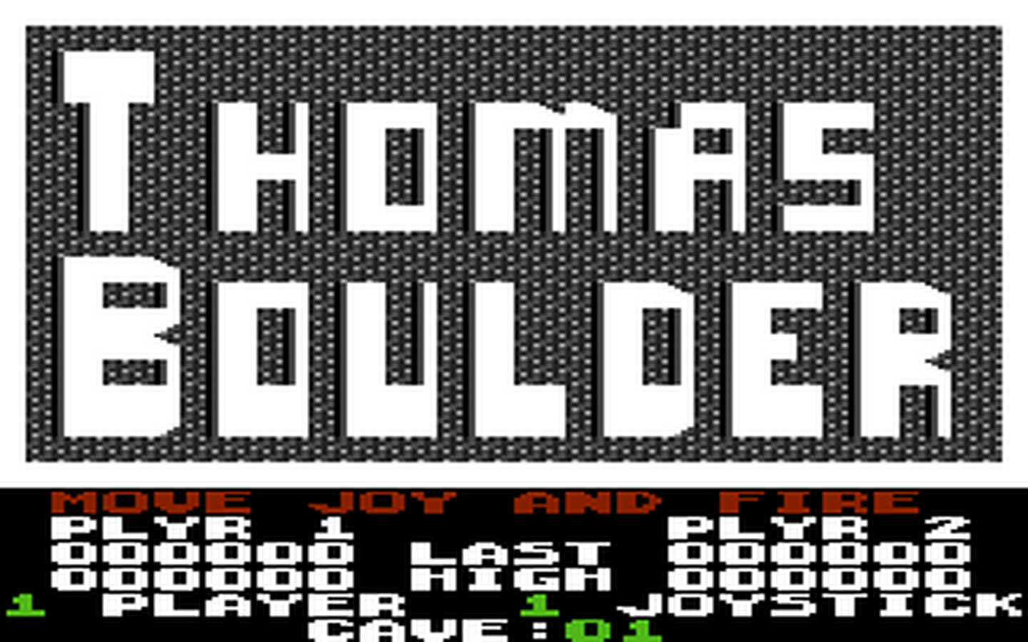 C64 GameBase Thomas_Boulder (Not_Published) 1991