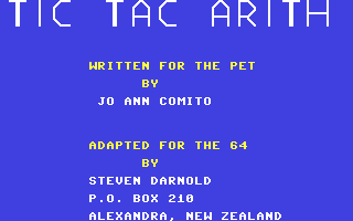 C64 GameBase Tic_Tac_Arith