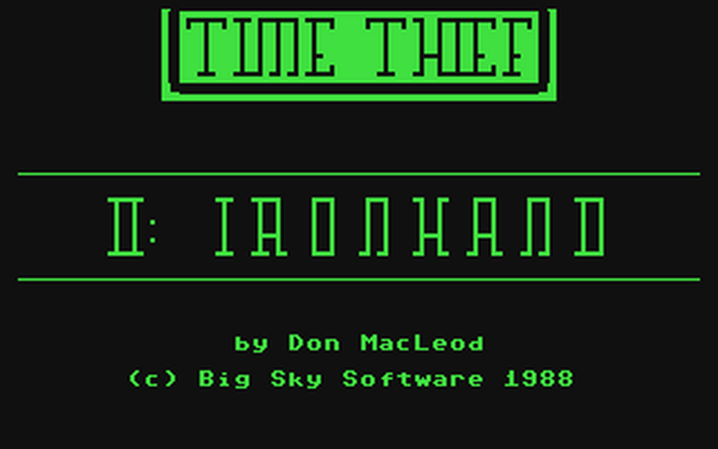 C64 GameBase Time_Thief Big_Sky_Software 1988