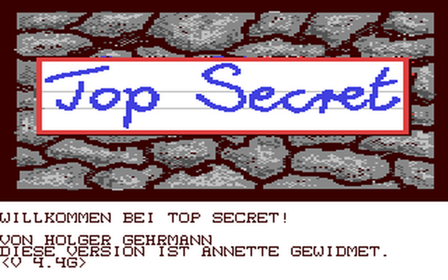 C64 GameBase Top_Secret Gebr._Eckhardt_Software 1986