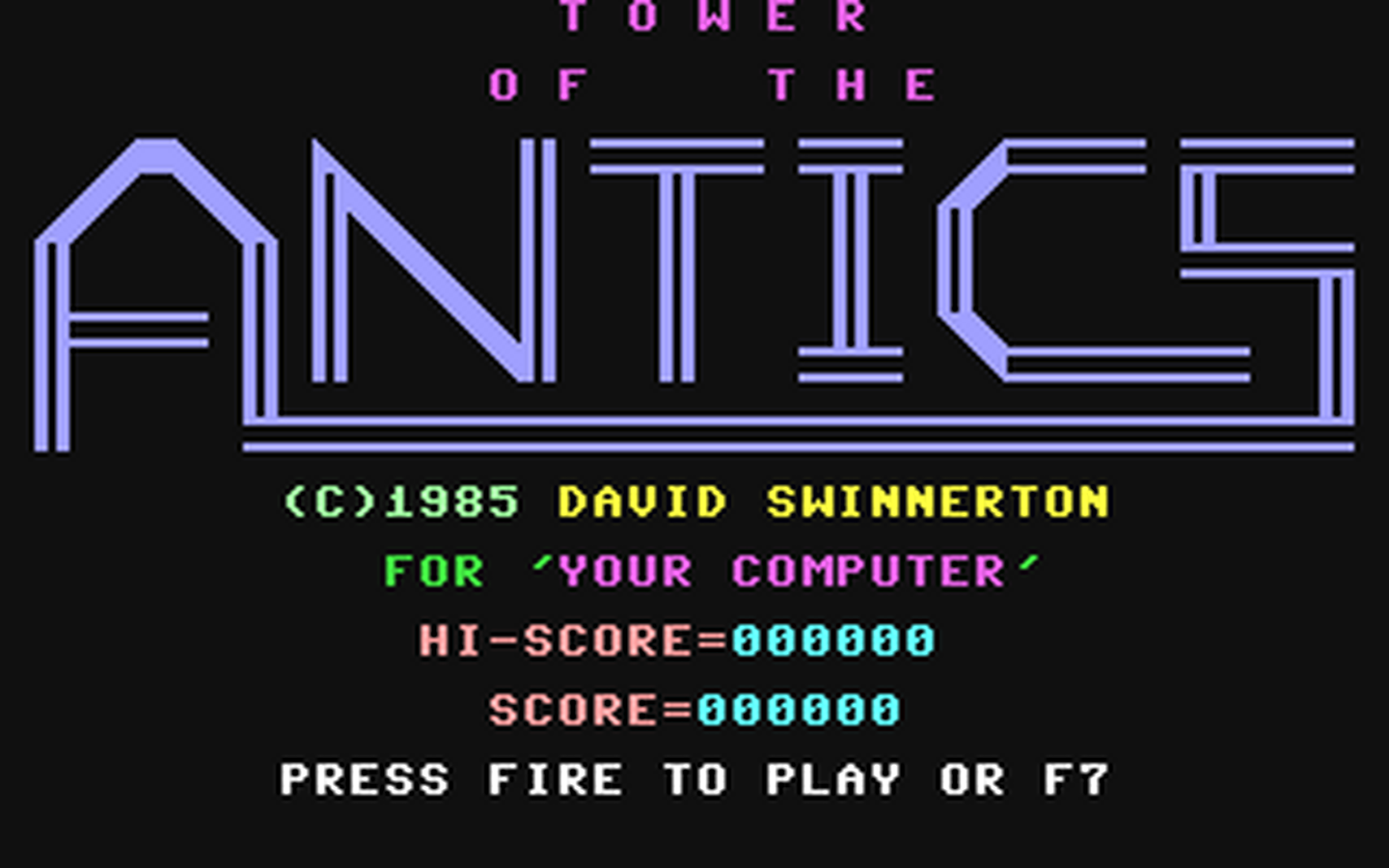 C64 GameBase Tower_of_the_Antics Business_Press_International_Ltd./Your_Computer 1985