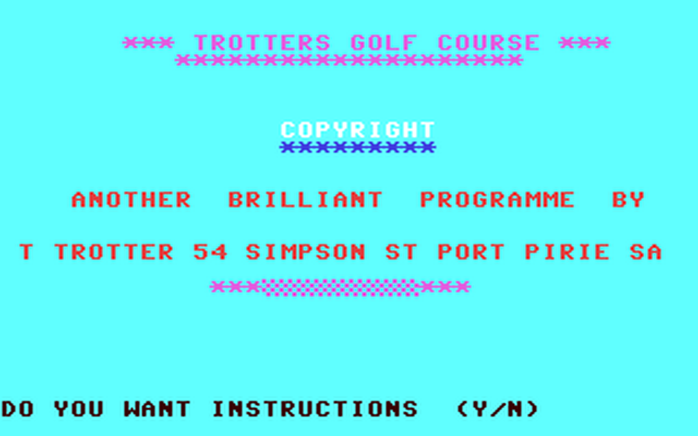 C64 GameBase Trotters_Golf_Course