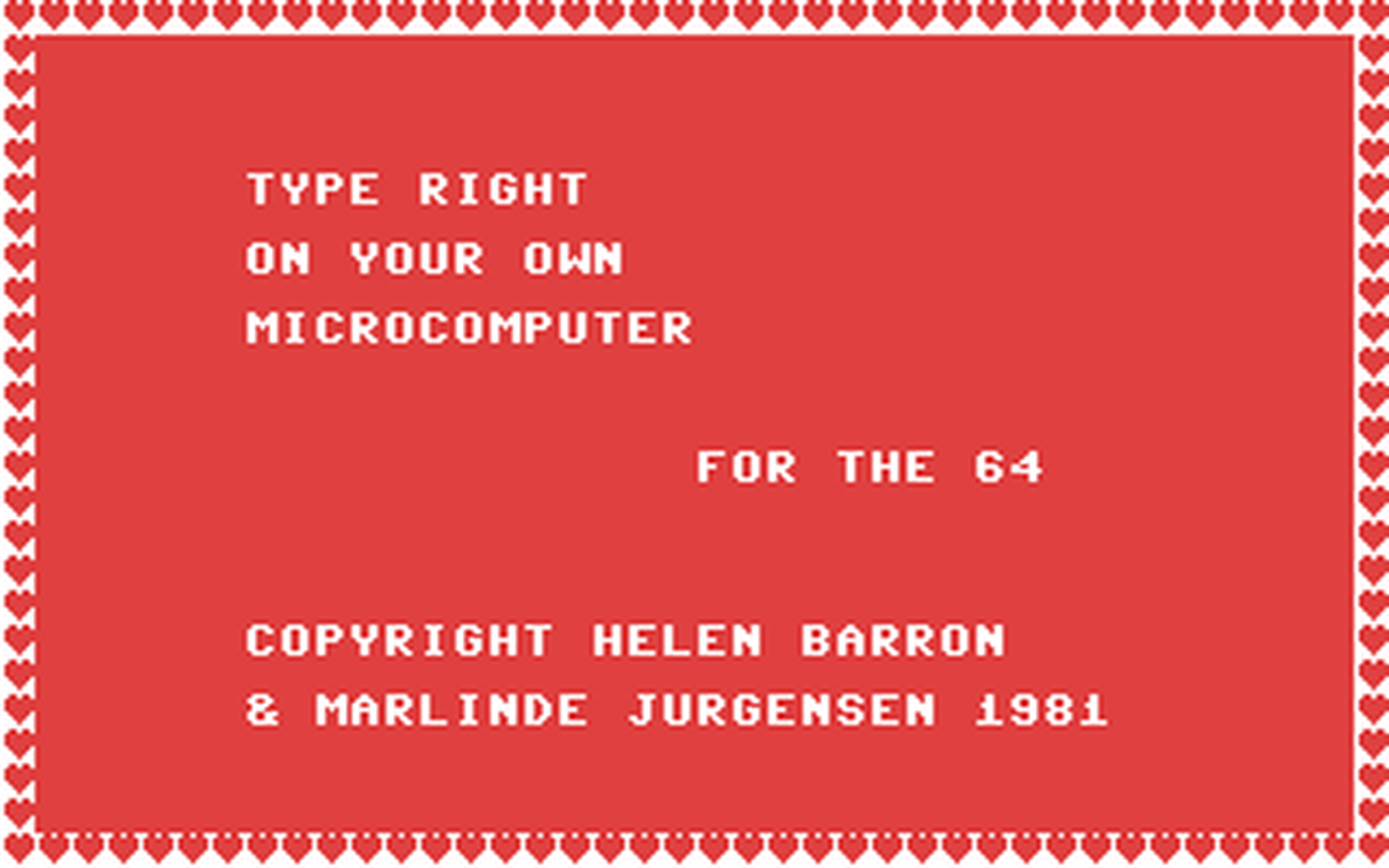 C64 GameBase Type_Right_on_Your_Own_Microcomputer Barron_Enterprises 1981