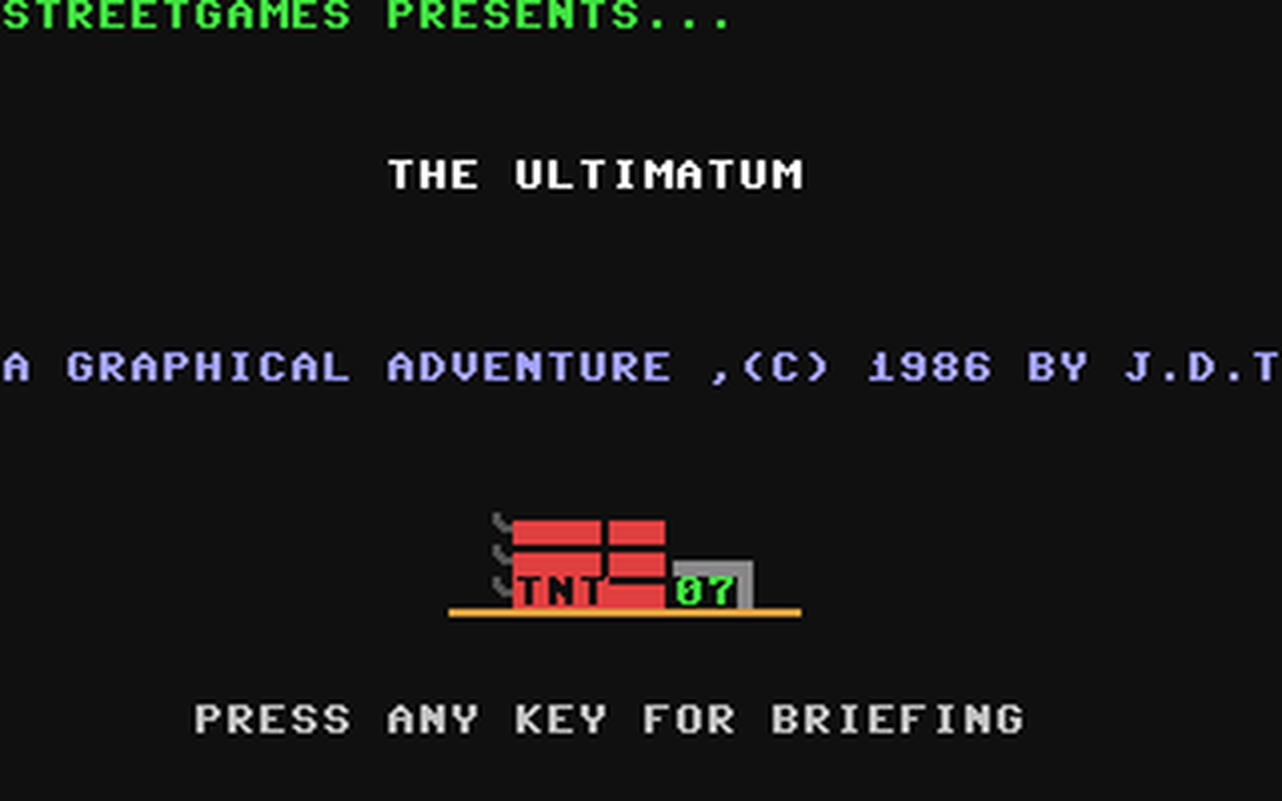 C64 GameBase Ultimatum,_The Street_Games 1986