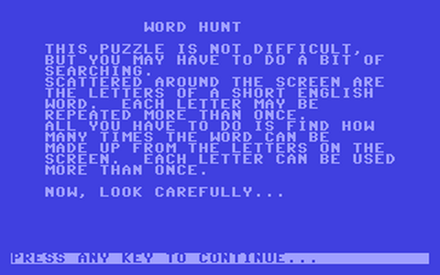 C64 GameBase Word_Hunt Guild_Publishing/Newtech_Publishing_Ltd. 1984