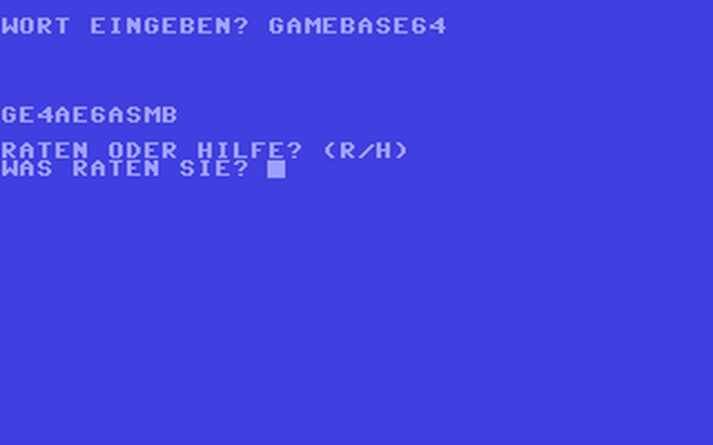 C64 GameBase Wortspiel