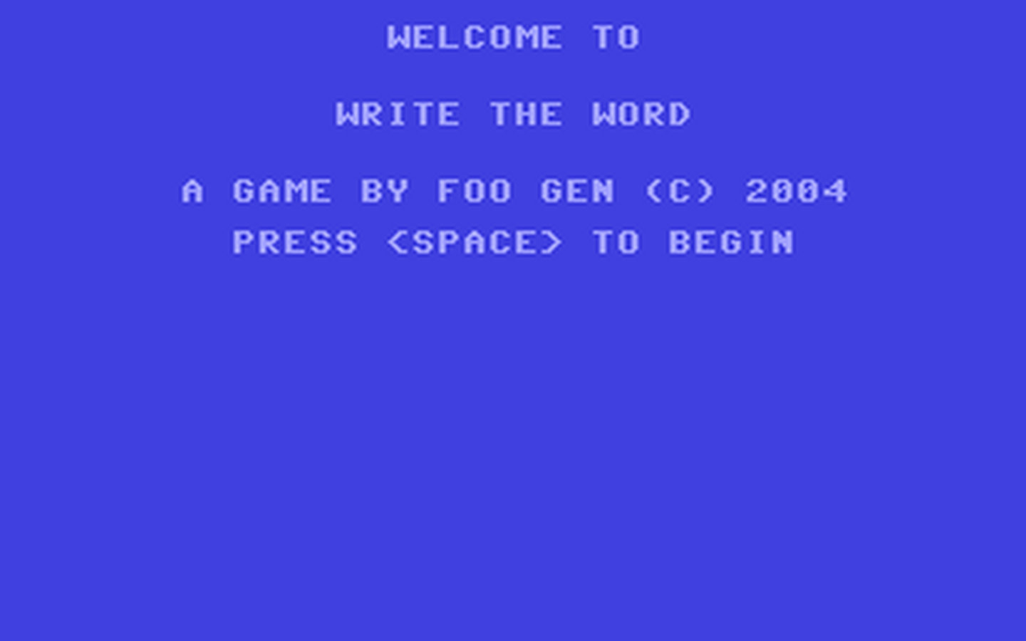 C64 GameBase Write_the_Word (Public_Domain) 2004