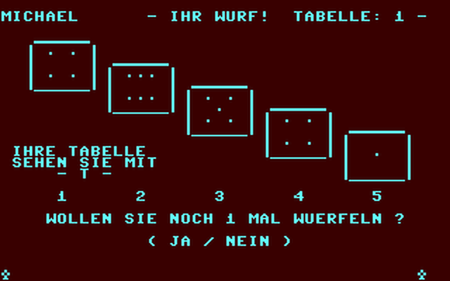 C64 GameBase Würfelpoker