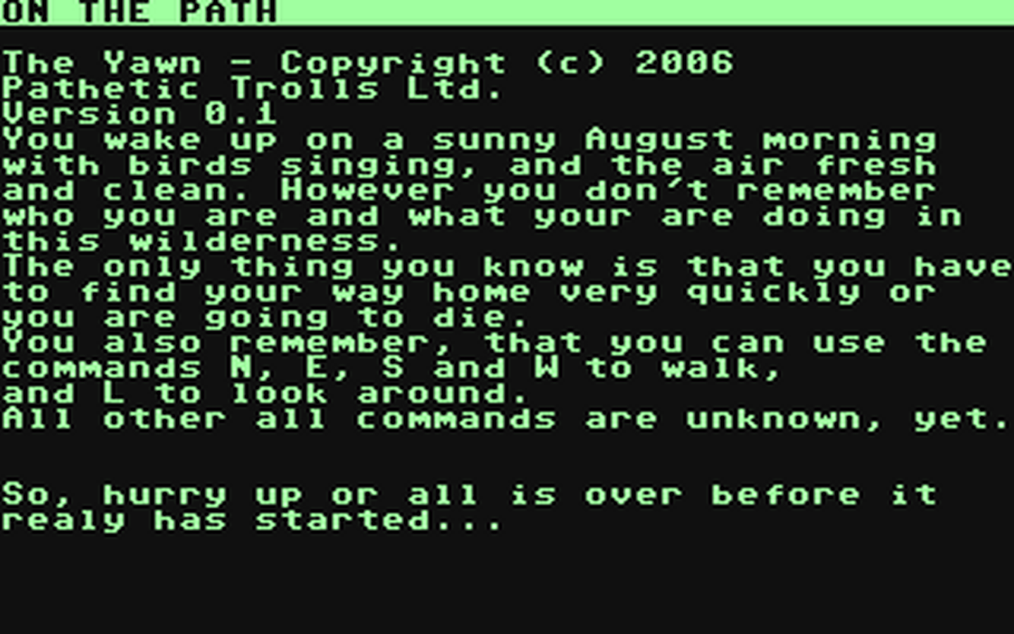 C64 GameBase Yawn,_The (Public_Domain) 2006