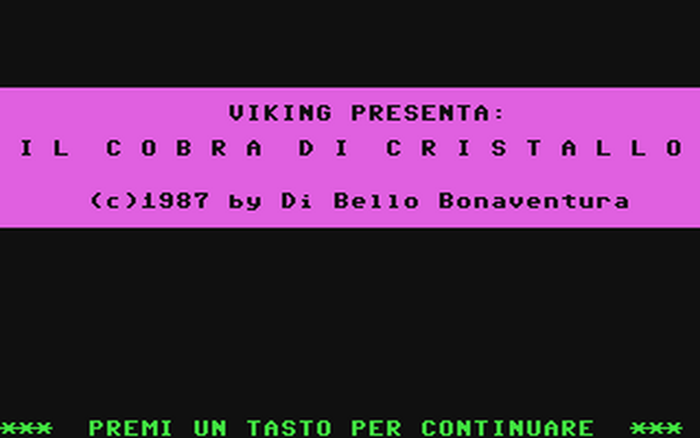 C64 GameBase Yarkho_-_Il_Cobra_di_Cristallo Edizioni_Hobby/Viking 1987