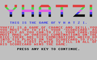 C64 GameBase Yhatzi