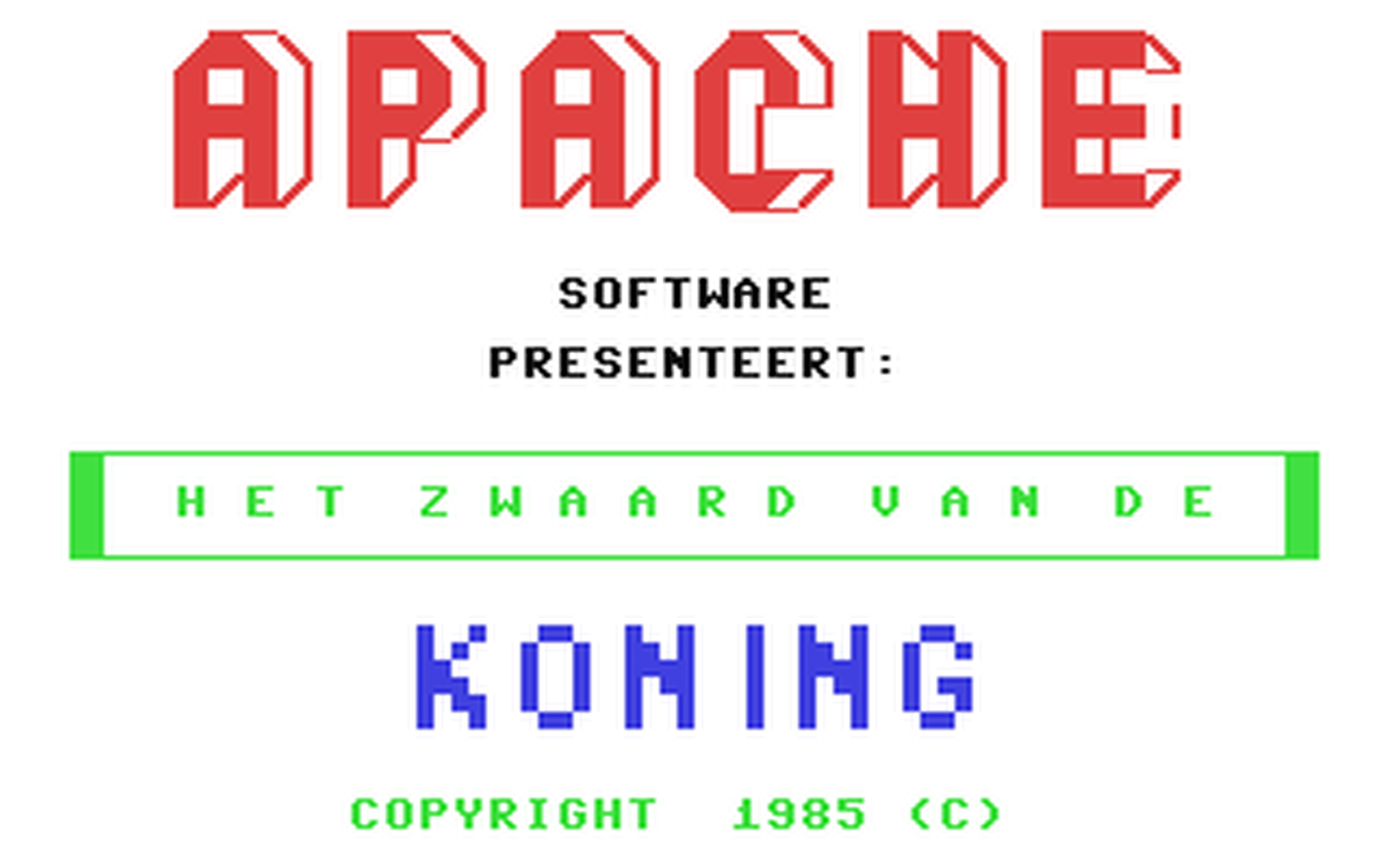 C64 GameBase Zwaard_van_de_Koning,_Het Apache_Software 1985