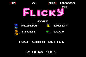SMD GameBase Flicky SEGA_Enterprises_Ltd. 1991
