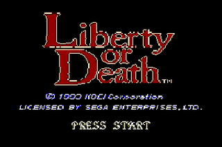 SMD GameBase Liberty_Or_Death KOEI_Corporation 1993
