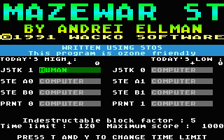 ST GameBase Mazewar_ST Non_Commercial 1991
