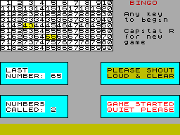 ZX GameBase Bingo