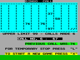 ZX GameBase Bingo Outlet 1991