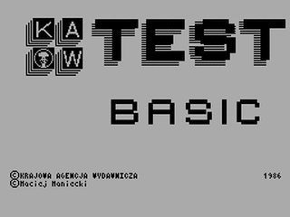 ZX GameBase Basic_Test Krajowa_Agencja_Wydawnicza 1986