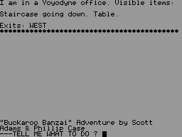 ZX GameBase Buckaroo_Banzai Adventure_International 1987