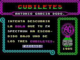 ZX GameBase Cubiletes Grupo_de_Trabajo_Software 1985