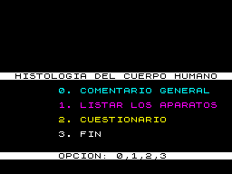 ZX GameBase Cuerpo_Humano Grupo_de_Trabajo_Software 1986
