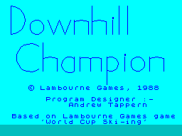 ZX GameBase Downhill_Champion Lambourne_Games 1988