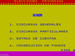 ZX GameBase Elecciones VideoSpectrum 1985