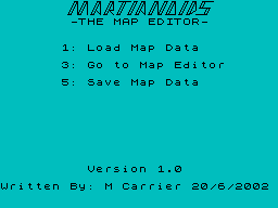 ZX GameBase Martianoids_Map_Editor Matthew_Carrier 2002