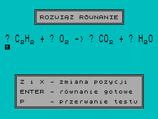 ZX GameBase Rownania_Chemiczne Polmer