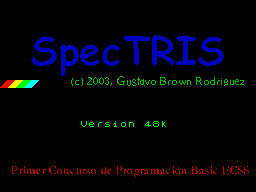 ZX GameBase SpecTRIS Gustavo_Brown_Rodriguez 2003