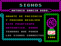 ZX GameBase Signos Grupo_de_Trabajo_Software 1986