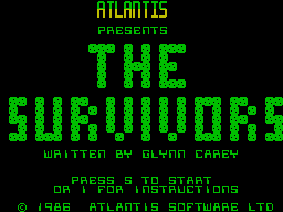 ZX GameBase Survivors,_The Atlantis_Software 1986