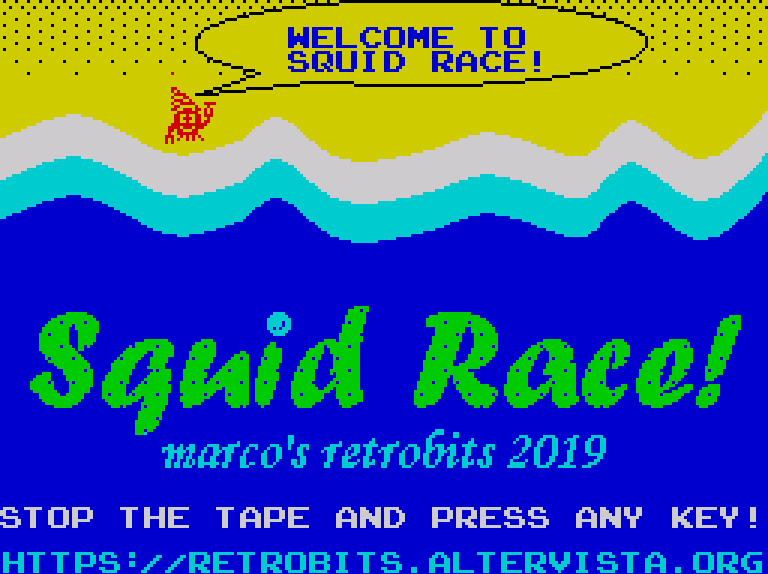 ZX GameBase Squid_Race! Marco's_Retrobits 2019