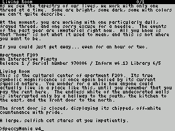 ZX GameBase [Zxzvm]_Apartment_209:_An_Interactive_Pigsty Ben_Parrish 1997