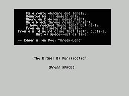 ZX GameBase [Zxzvm]_Ritual_of_Purification:_An_Interactive_Cleansing Sable 1998