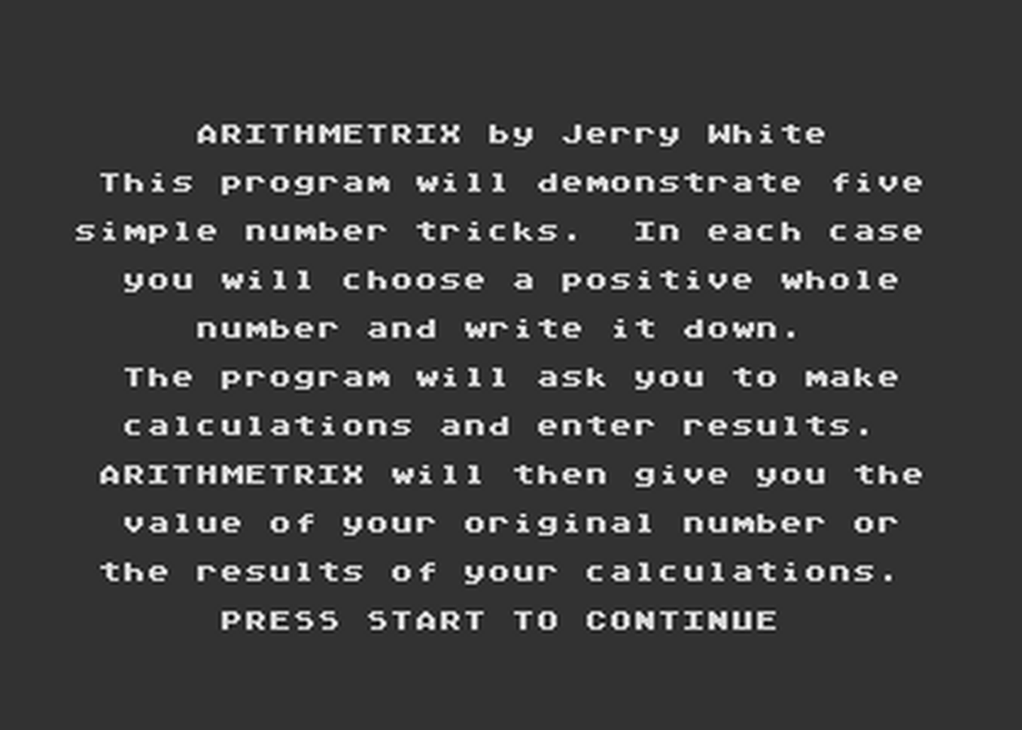 Atari GameBase Arithmetrix Antic 1983