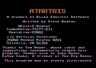 Atari GameBase Atartris Blind_Squirrel_Software