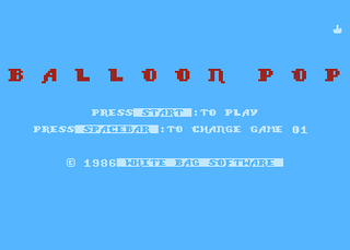 Atari GameBase Balloon_Pop White_Bag_Software 1986