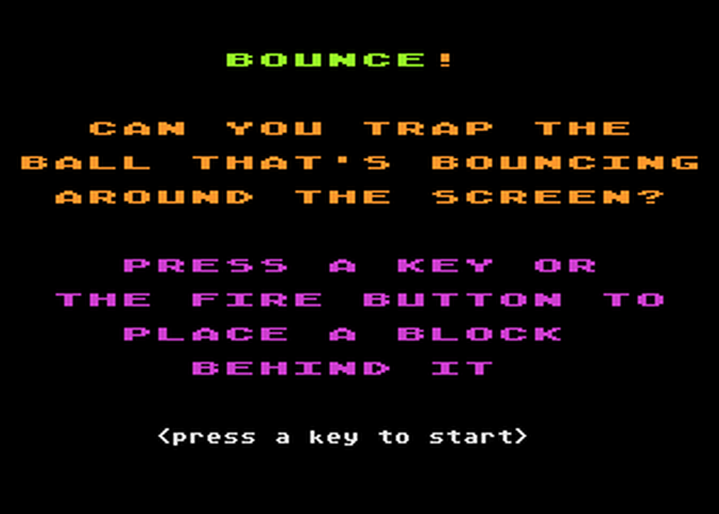 Atari GameBase Bounce! Atari_User 1986