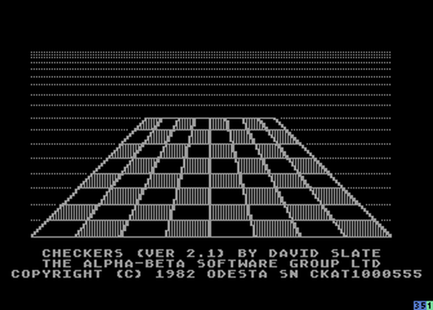 Atari GameBase Checkers Odesta 1982
