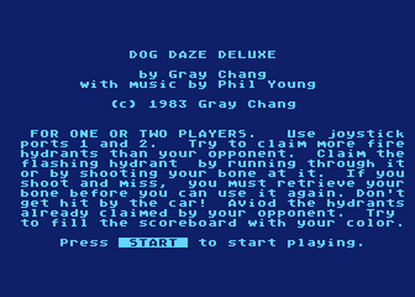 Atari GameBase Dog_Daze_Deluxe APX 1983